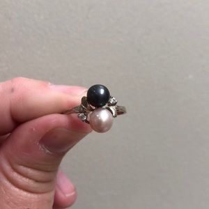 Vantel Pearl Ring with Two Pearls!